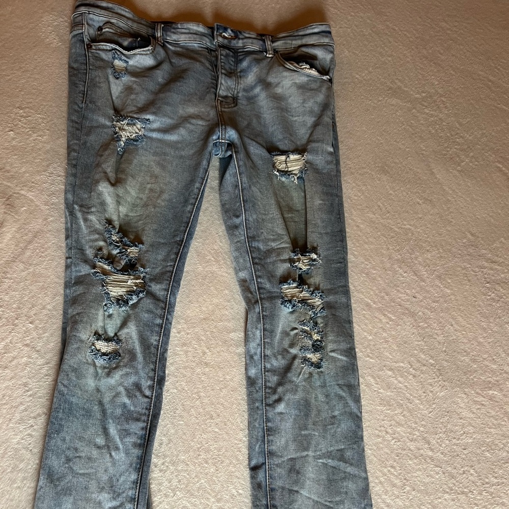 Used Valabasas Ripped Skinny Jeans 34 x 32